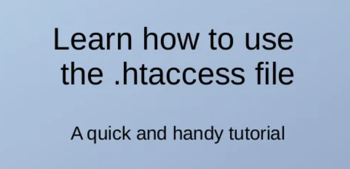 How To Use the .htaccess File